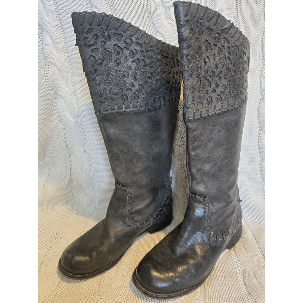 Corral Boots Indie Spirit Design #PB019 Laser Cut Full Zip Riding Boot Sz 7.5 M